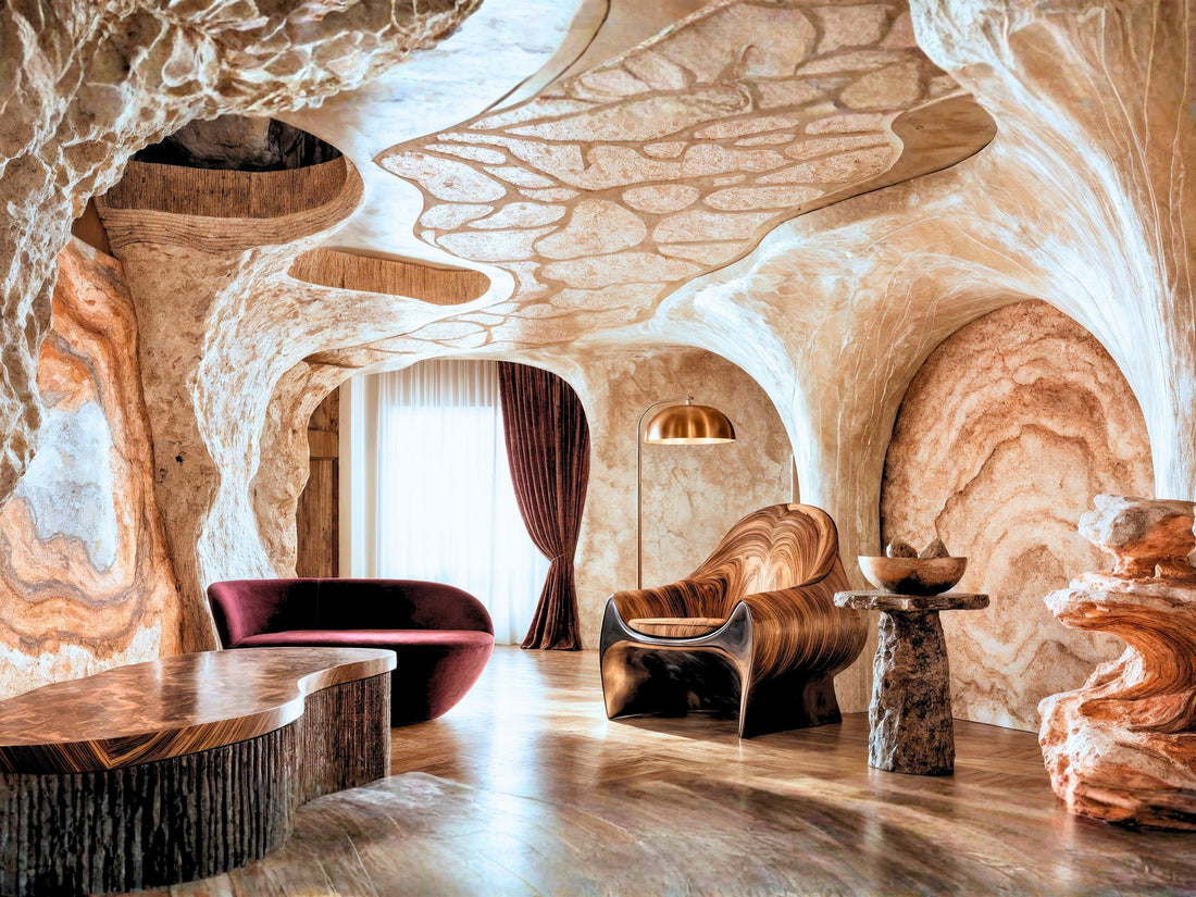 石灰岩洞窟で熟成する時間｜Wine Cave Terroir Living Room